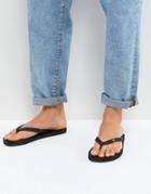 Volcom Rocker Flip Flops In Black - Black