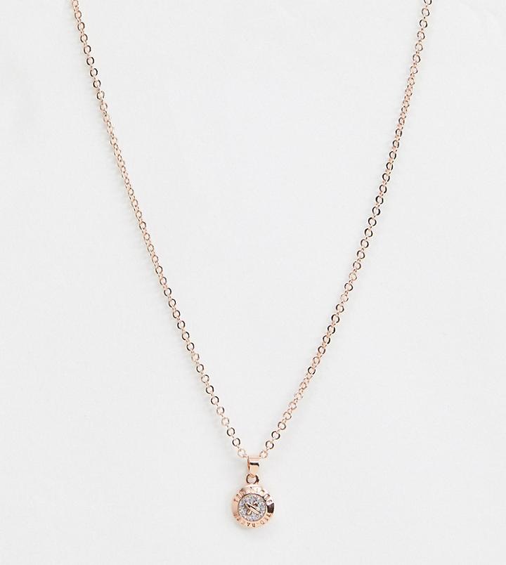 Ted Baker Elvina Enamel Glitter Mini Button Pendant Necklace - Gold