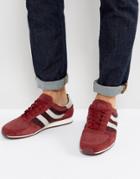 Boss Orange By Hugo Boss Orland Micro Pattern Suede Sneakers In Red - Red