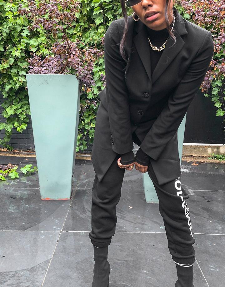 Mango Slim Coat In Black