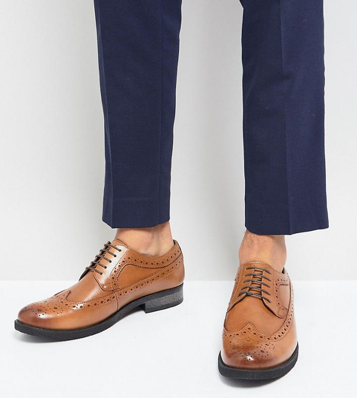 Silver Street Wide Fit Brogues In Tan - Tan