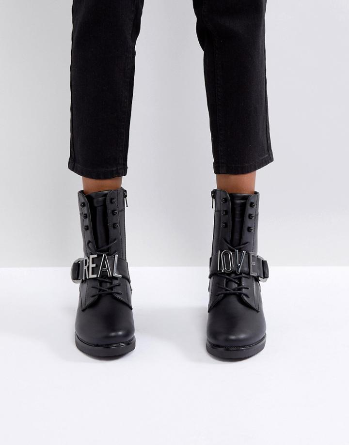 Aldo Realove Buckle Ankle Boots - Black