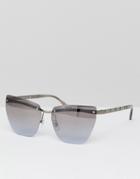 Versace Cat Eye Sunglasses - Silver