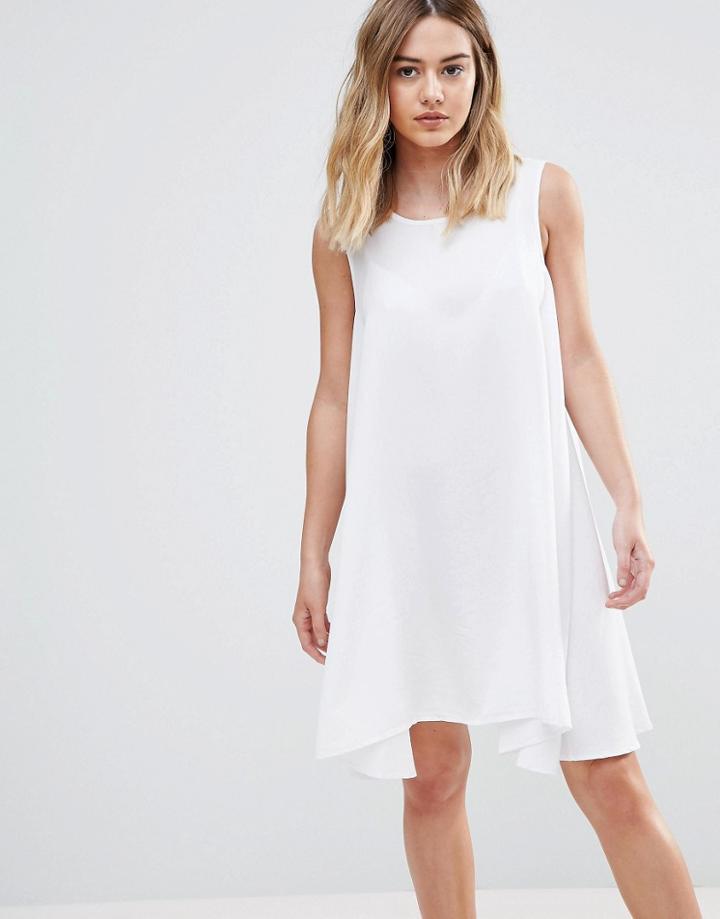 Native Youth Tencel Tent Dress - White