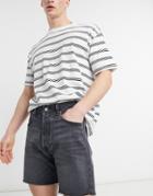Levi's 501 Hemmed Denim Shorts In Its Not Time Black Wash
