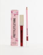 Prettylittlething Matte Lip Kit In Cupid's Bow Red - Red