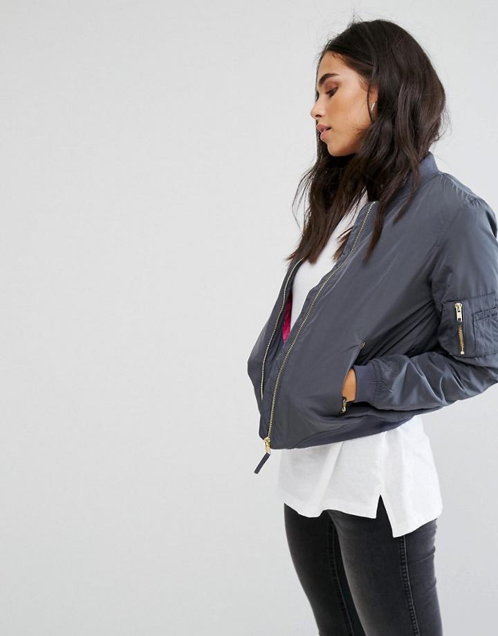 Noisy May Space Universe Bomber Jacket - Navy