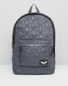 Brave Soul Quilted Backpack With Front Pocket - Gray