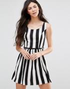 Yumi Stripe Dress - Black