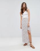 Abercrombie & Fitch Paisley Maxi Skirt - Navy