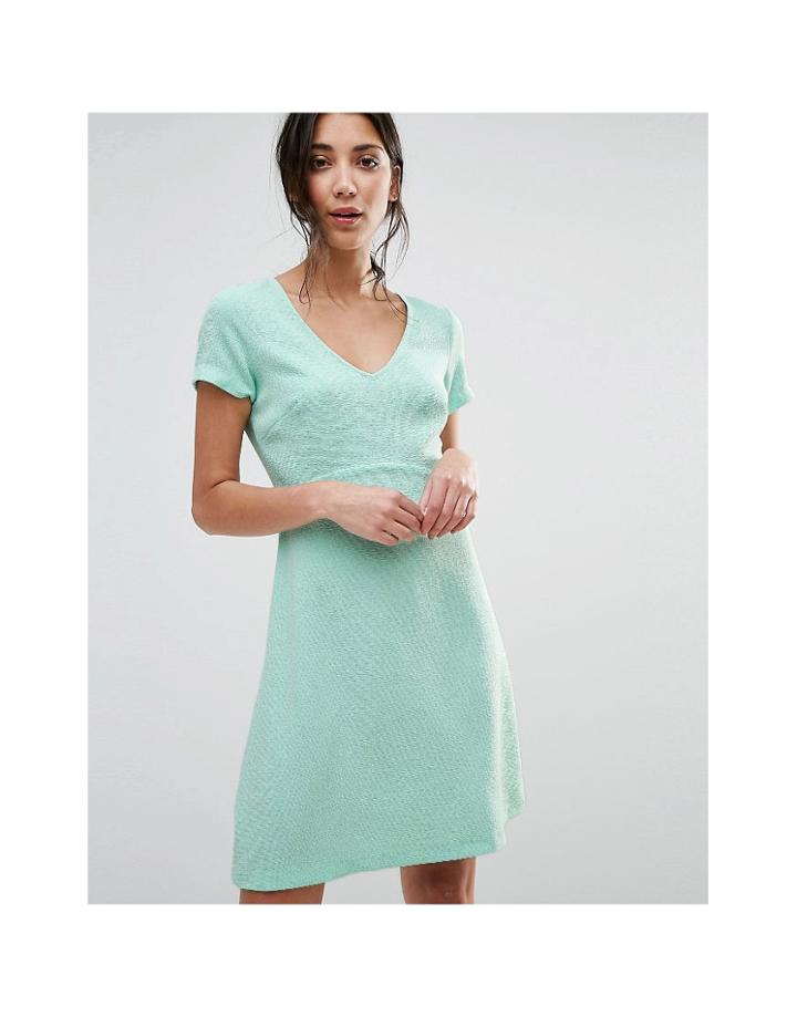 Traffic People Short Sleeve Dress - Green