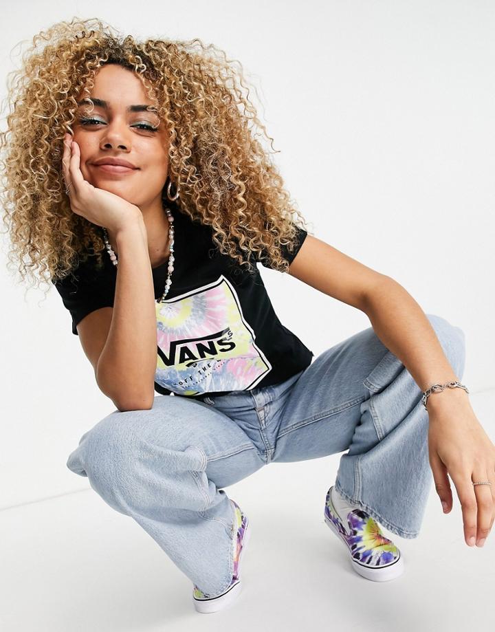 Vans Dyed Box T-shirt In Black