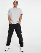 Asos Design Relaxed Fit T-shirt In Gray Heather