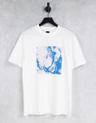 River Island Slim Fit Graphic T-shirt In White