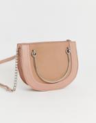 Warehouse Crossbody Bag With Metal Handle In Pink - Pink