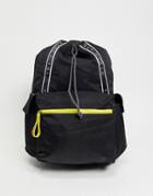 Ted Baker Verser Nylon Drawstring Backpack In Black