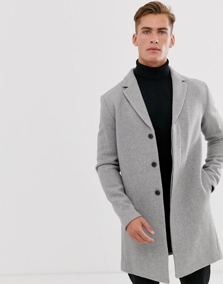 Selected Homme Recycled Wool Overcoat