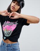 Asos Design T-shirt With New York Skyline Print - Black