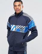 Adidas Originals Camo Track Jacket In Blue Ay8283 - Blue
