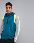 O'neill Activewear Force Half Zip Hoodie Hyperdry In Blue/gray - Blue
