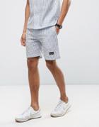 Nicce London Striped Shorts In Blue - Blue