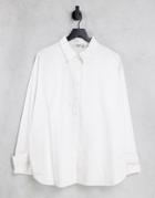 Na-kd X Sofia Coelho Oversized Shirt With Buckle Detail In White