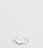 Asos Design Curve Sterling Silver Ring In Wiggle Design - Silver
