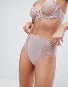 Asos Ellie Delicate Lace High Waist Pant - Pink