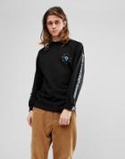 Diamond Supply Long Sleeve T-shirt With Outshine Sleeve Print In Black - Black