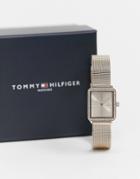 Tommy Hilfiger Square Mesh Watch In Gold 1782293