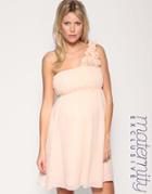 Asos Maternity Exclusive Corsage Dress - Beige