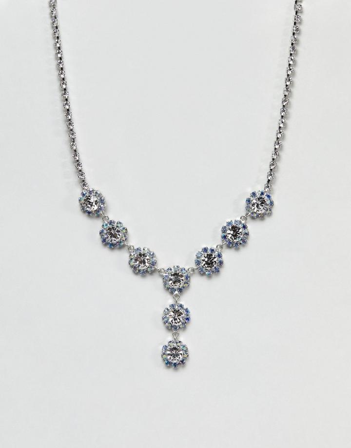 Krystal London Swarovski Crystal Rosetta Y Necklace - Clear