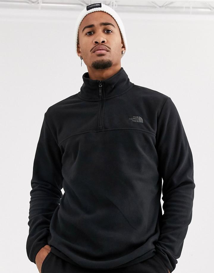 The North Face Tka 1/4 Zip Glacier Fleece In Black