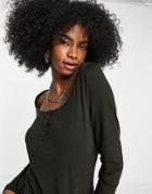 Bolongaro Trevor Buttondown Jersey Henley Top In Black
