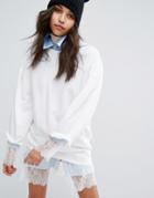 Stylenanda Puff Sleeve Sweat - White
