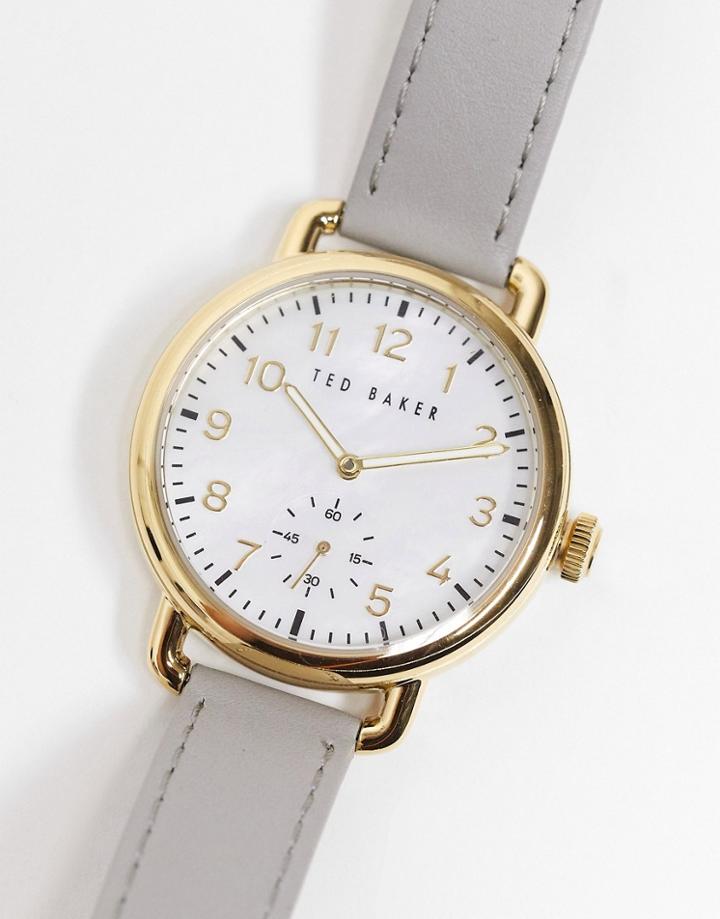 Ted Baker Leather Strap Watch-pink