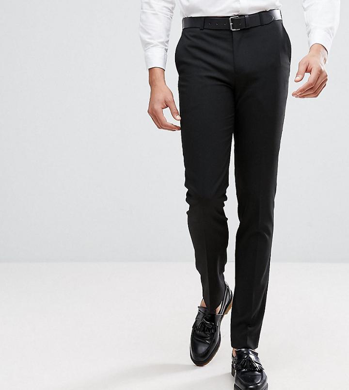 Harry Brown Tall Plain Stretch Slim Suit Pants - Black
