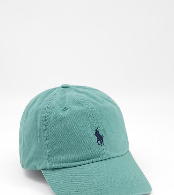 Polo Ralph Lauren Cap In Seafoam Green With Player Logo