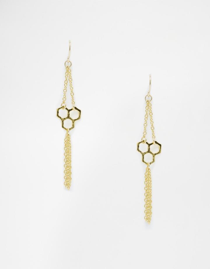 Gorjana Honeycomb Tassel Earrings - Gold