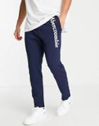 Abercrombie & Fitch Fleece Sweatpants In Navy