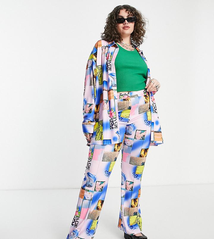 Collusion Plus Photographic Print Shirt - Part Of A Set-multi
