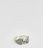 Serge Denimes Winged Skull Ring In Sterling Silver - Silver