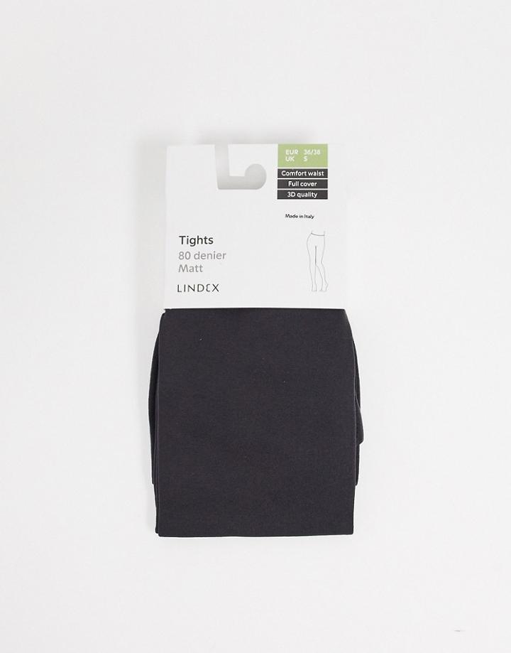 Lindex 80 Denier Full Cover & Matte Tights In Dark Gray-grey