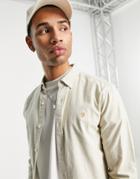 Farah Steen Brushed Shirt In Stone-neutral