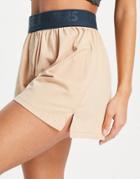 Asos 4505 Layers Cotton Boxer Shorts With Deep Elastic-neutral