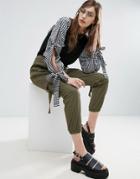 Asos Wrap Front Cargo Pants - Green