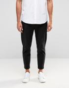 Selected Homme Cropped Chinos With Stretch - Black