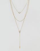 Designb London Delicate Necklace & Y Lariat - Gold