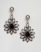 Designb Statement Flower Earrings - Black