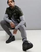 Asos 4505 Packable Jacket With Quilting In Khaki-green